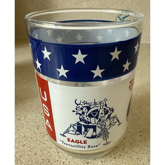 VTG LIBBEY APOLLO 11-12-13 MOON MISSION GLASSES SET Armstrong Swigert Aldrin - Picture 8 of 9